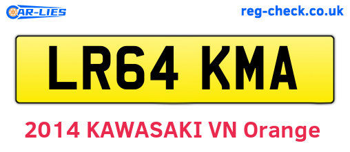 LR64KMA are the vehicle registration plates.