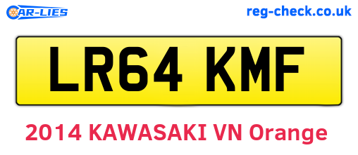 LR64KMF are the vehicle registration plates.