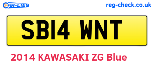 SB14WNT are the vehicle registration plates.