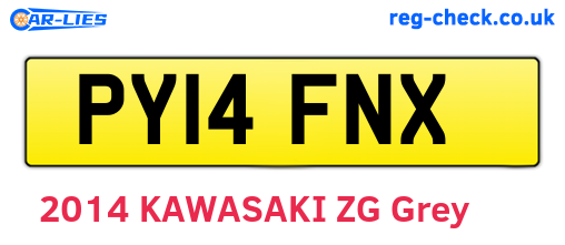 PY14FNX are the vehicle registration plates.