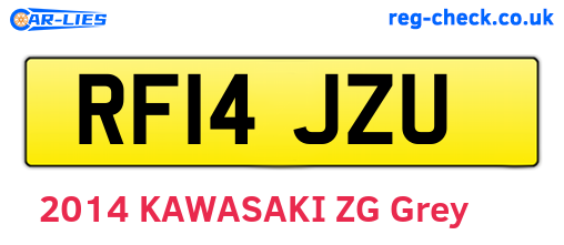 RF14JZU are the vehicle registration plates.