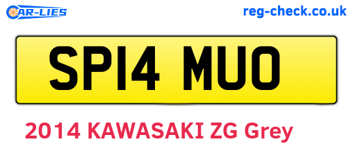 SP14MUO are the vehicle registration plates.