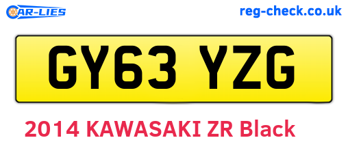 GY63YZG are the vehicle registration plates.
