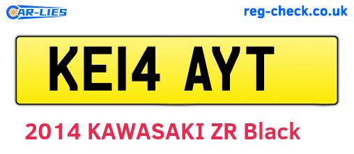 KE14AYT are the vehicle registration plates.
