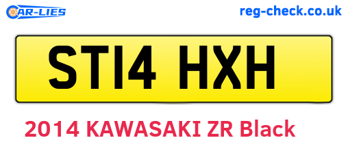 ST14HXH are the vehicle registration plates.