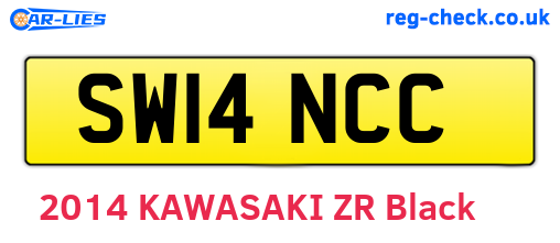 SW14NCC are the vehicle registration plates.