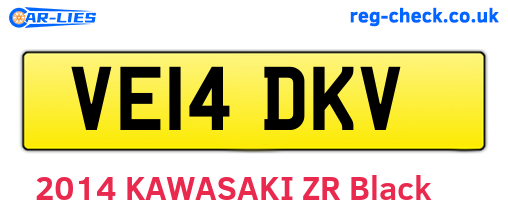 VE14DKV are the vehicle registration plates.