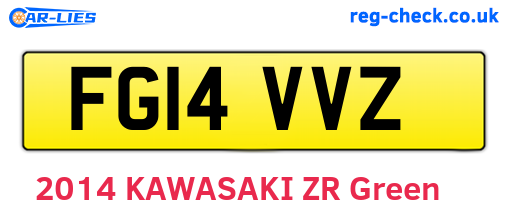 FG14VVZ are the vehicle registration plates.