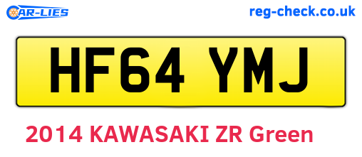 HF64YMJ are the vehicle registration plates.