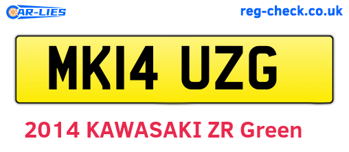 MK14UZG are the vehicle registration plates.