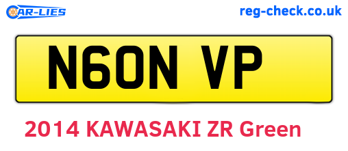 N60NVP are the vehicle registration plates.