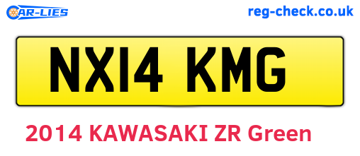 NX14KMG are the vehicle registration plates.