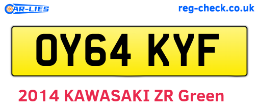 OY64KYF are the vehicle registration plates.