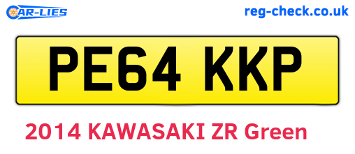 PE64KKP are the vehicle registration plates.