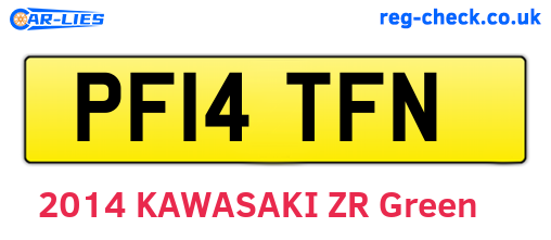 PF14TFN are the vehicle registration plates.