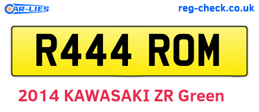 R444ROM are the vehicle registration plates.