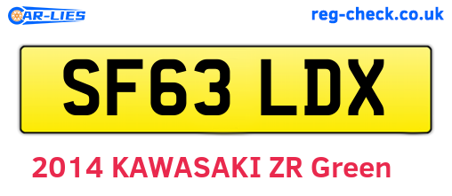 SF63LDX are the vehicle registration plates.