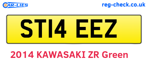 ST14EEZ are the vehicle registration plates.