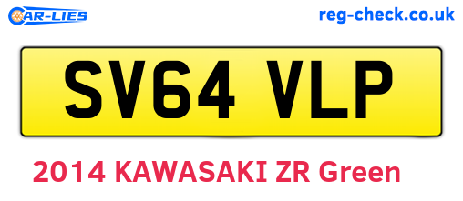 SV64VLP are the vehicle registration plates.