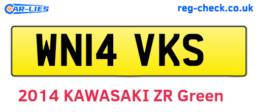 WN14VKS are the vehicle registration plates.
