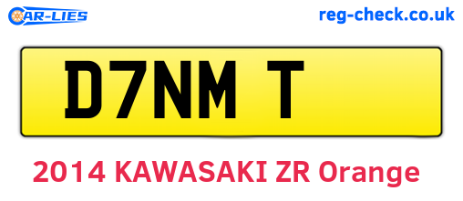D7NMT are the vehicle registration plates.