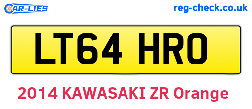 LT64HRO are the vehicle registration plates.