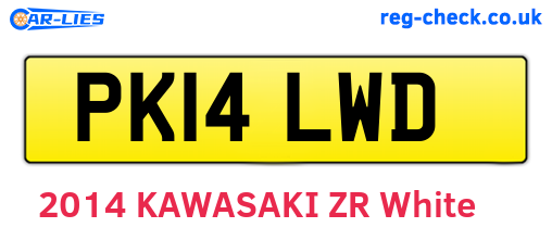 PK14LWD are the vehicle registration plates.