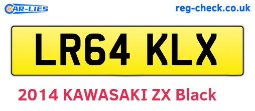LR64KLX are the vehicle registration plates.
