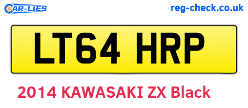LT64HRP are the vehicle registration plates.
