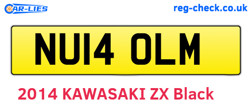 NU14OLM are the vehicle registration plates.
