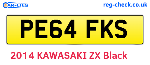 PE64FKS are the vehicle registration plates.