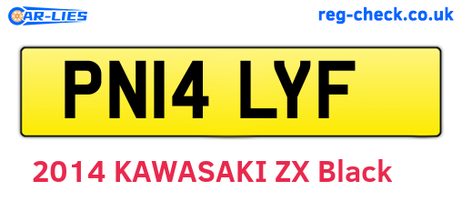 PN14LYF are the vehicle registration plates.