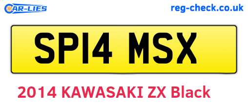 SP14MSX are the vehicle registration plates.