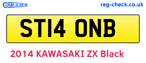 ST14ONB are the vehicle registration plates.