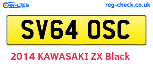 SV64OSC are the vehicle registration plates.