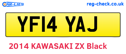 YF14YAJ are the vehicle registration plates.