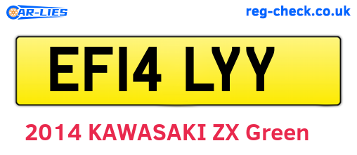 EF14LYY are the vehicle registration plates.
