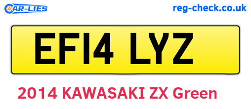 EF14LYZ are the vehicle registration plates.