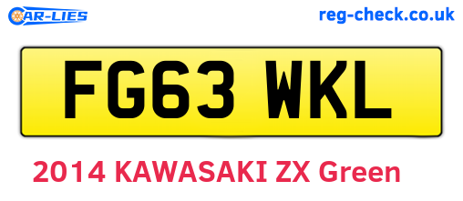 FG63WKL are the vehicle registration plates.