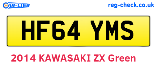 HF64YMS are the vehicle registration plates.