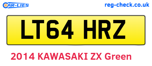 LT64HRZ are the vehicle registration plates.