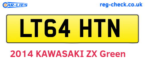 LT64HTN are the vehicle registration plates.