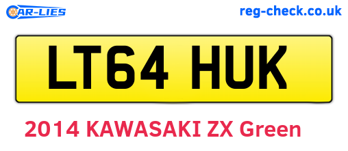 LT64HUK are the vehicle registration plates.