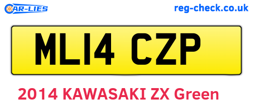 ML14CZP are the vehicle registration plates.
