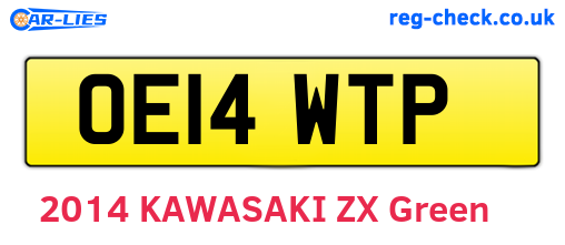 OE14WTP are the vehicle registration plates.