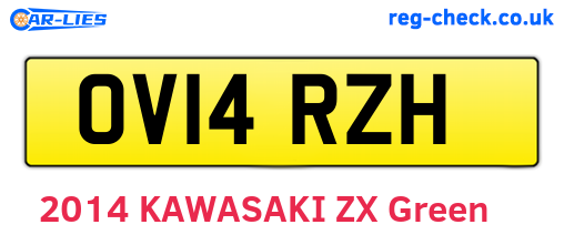 OV14RZH are the vehicle registration plates.