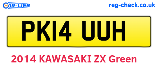 PK14UUH are the vehicle registration plates.