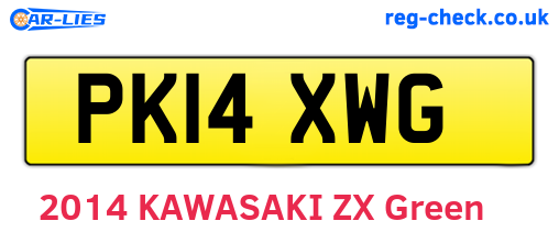PK14XWG are the vehicle registration plates.