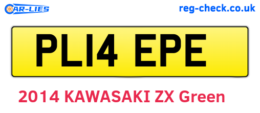 PL14EPE are the vehicle registration plates.
