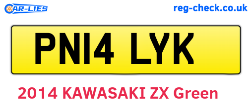 PN14LYK are the vehicle registration plates.